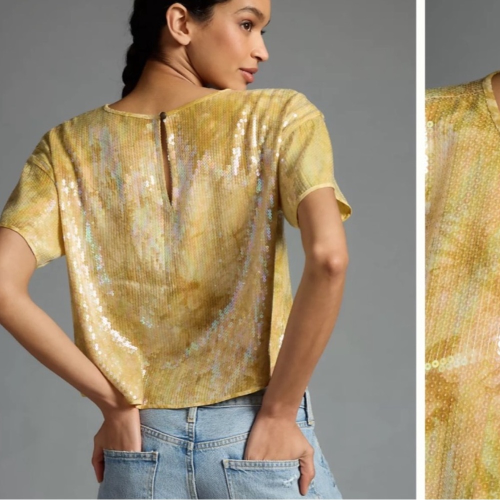 Anthropologie Women's Pilcro Sequin Tech Top Size
~S - Picture 4 of 6
